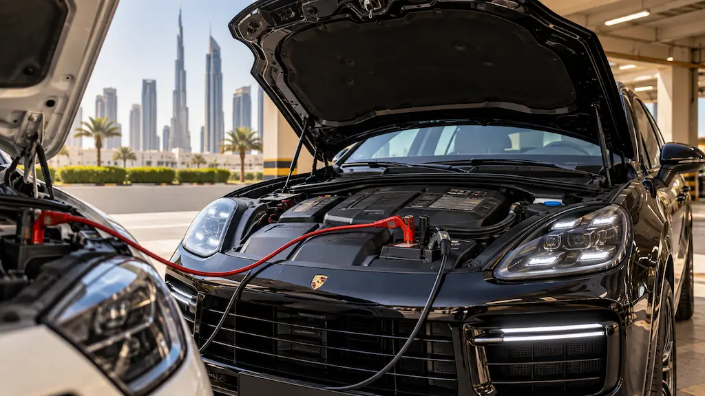 Porsche Cayenne jump start service in Dubai