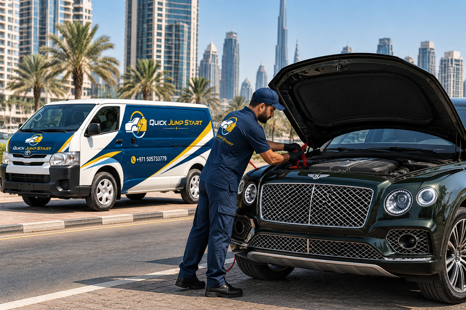 Bentley jump start service in Dubai