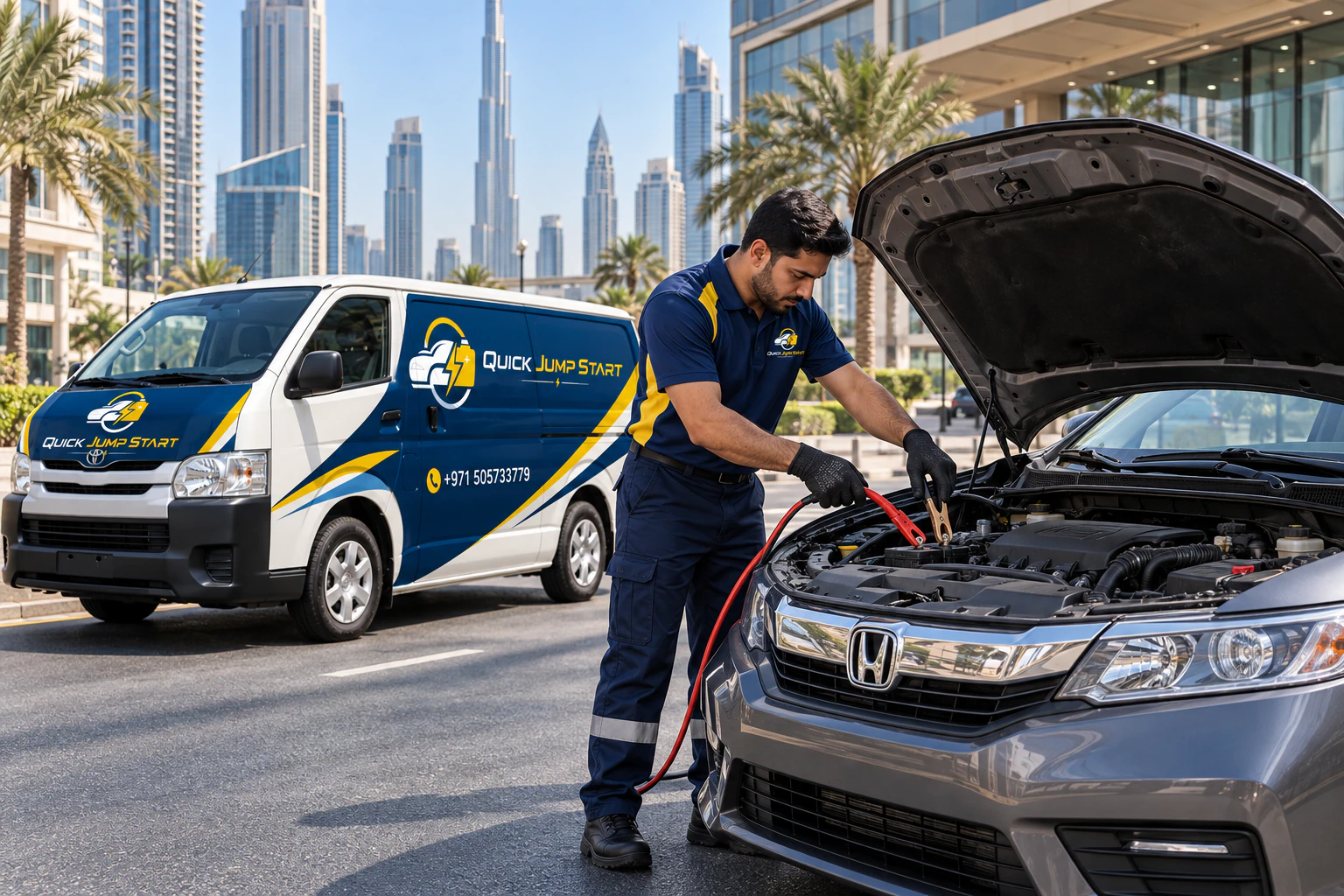 Honda jump start service in Dubai