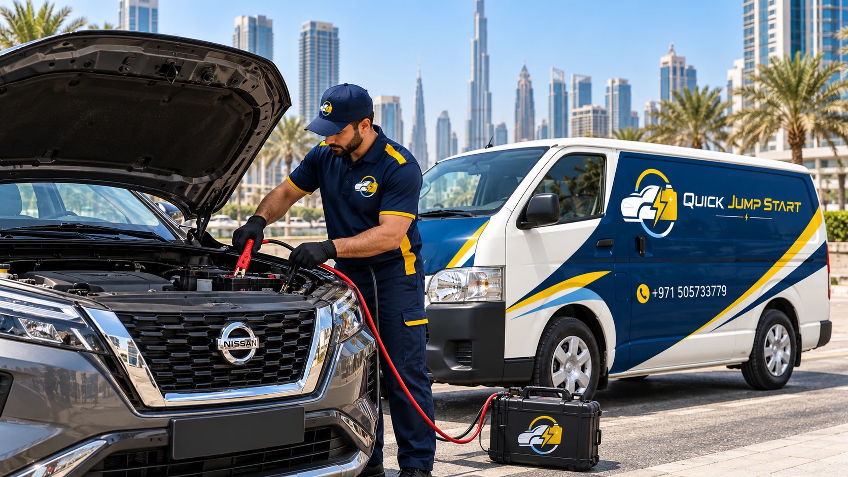 Nissan jump start service in Dubai